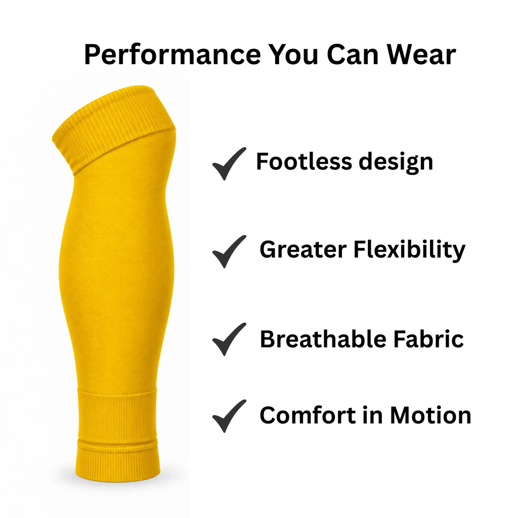 Footless Socks Yellow