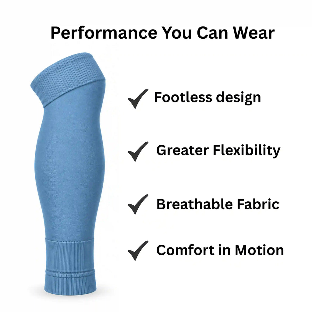 Footless Socks Sky Blue
