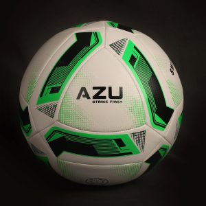 AZU Strike First White and Neon Green Training Soccer Ball